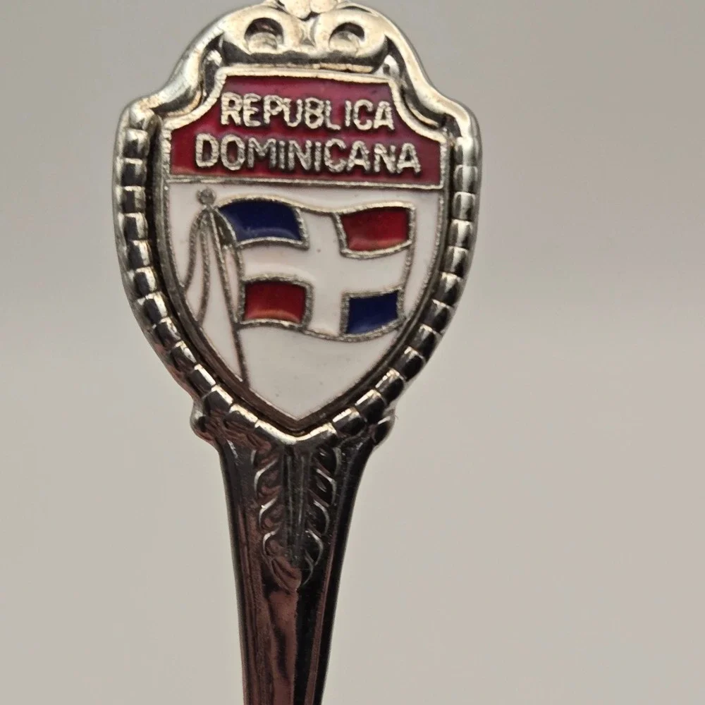 Vintage Souvenir Spoon Lot of 4 Bermuda Puerto Rico Jamaica Dominican Republic